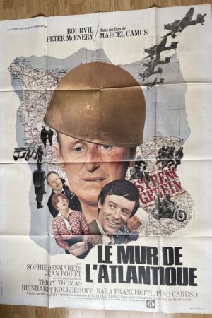 Affiche originale de cinéma le mur de l'Atlantique