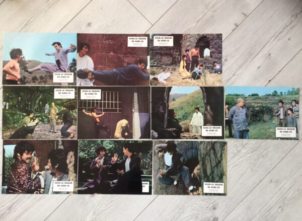 Jeu de photos d'exploitation originales de cinéma Chan le dragon du Kung Fu