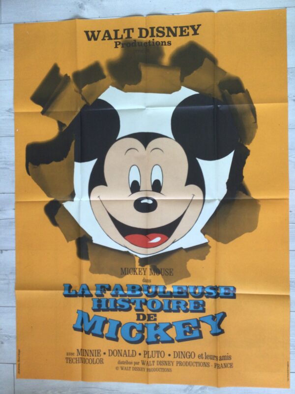 Affiche originale de cinéma La fabuleuse histoire de Mickey