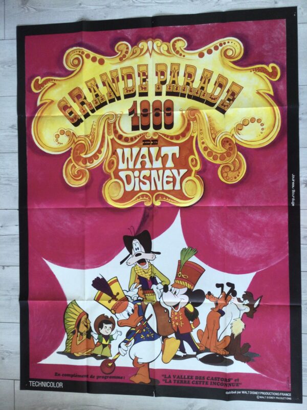 Affiche originale de cinéma La grande parade 1969 de Walt Disney