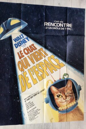 Affiche originale de cinéma Le chat qui vient de l'espace