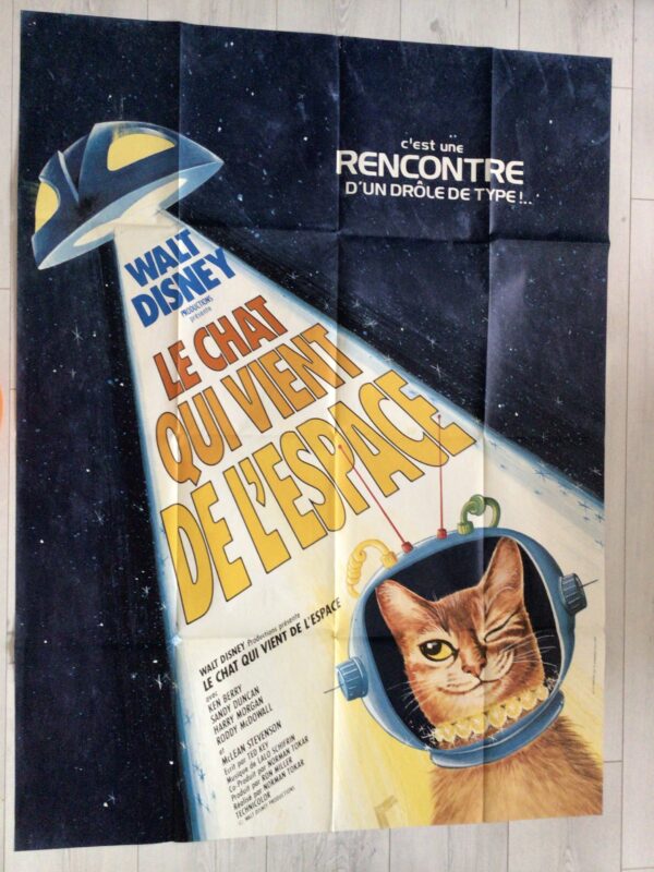 Affiche originale de cinéma Le chat qui vient de l'espace