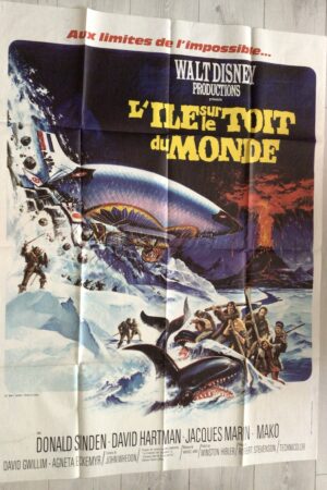 Affiche originale de cinéma L'île sur le toit du monde