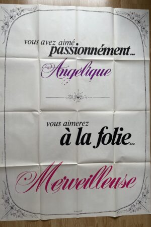 Affiche originale de cinéma Merveilleuse Angélique texte bis