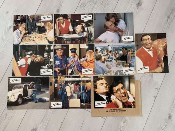 Jeu de photos d'exploitation originales de cinéma Retenez moi ou je fais un malheur