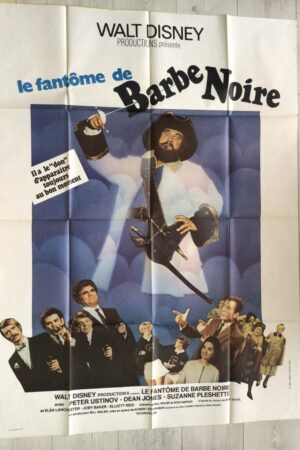 Affiche originale de cinéma le fantome de barbe noire