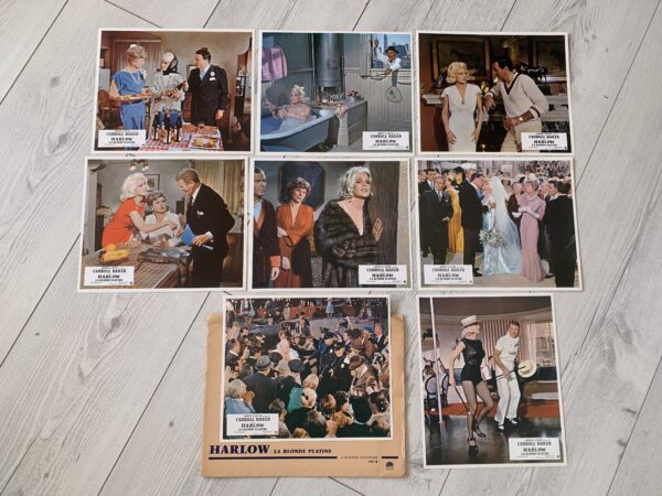 Jeu de photos d'exploitation originales de cinéma Harlow la blonde platine