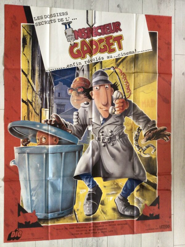 Affiche originale de cinéma les dossiers secrets de l'Inspecteur Gadget