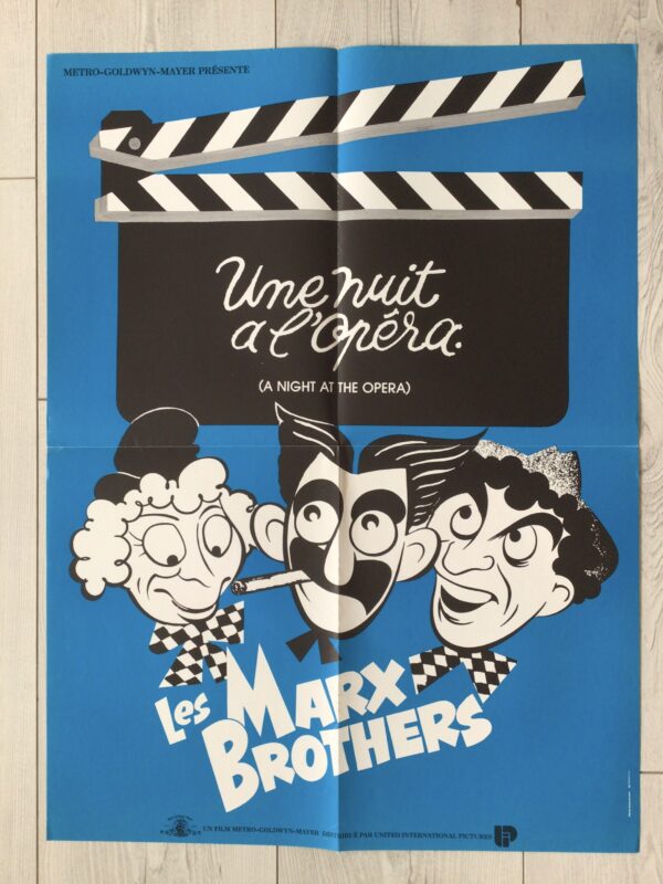 Affiche originale de cinéma Marx Brothers une nuit à l’opéra