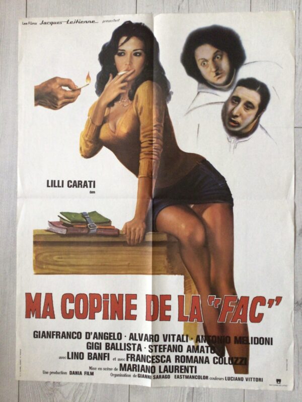 Affiche originale de cinéma Ma copine de la FAC