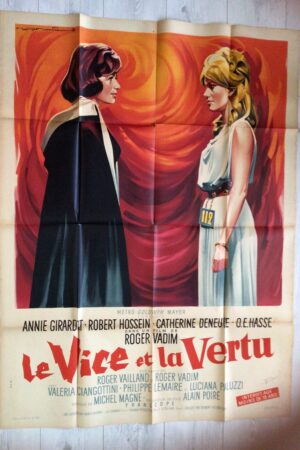 Affiche originale de cinéma Le vice et la vertu