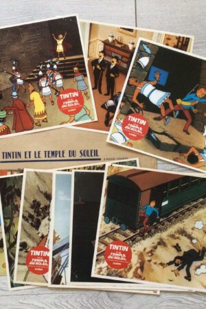 Jeu de photos d'exploitation originales de cinéma Tintin et le temple du soleil