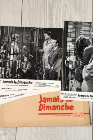 Jeu de photos d'exploitation originales de cinéma Jamais le dimanche
