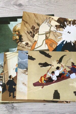 Jeu de photos d'exploitation originales de cinéma Tintin et le temple du soleil