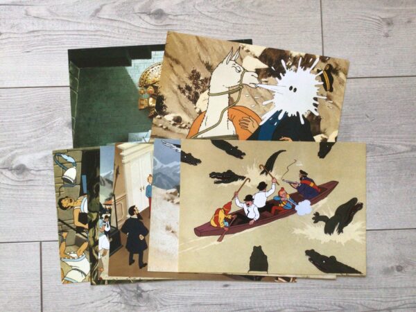 Jeu de photos d'exploitation originales de cinéma Tintin et le temple du soleil