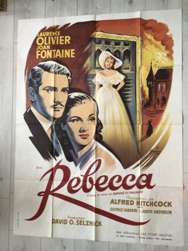 Affiche originale de cinéma Rebecca