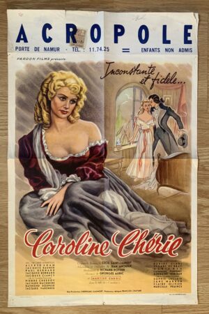 Affiche originale de cinéma Caroline Chérie
