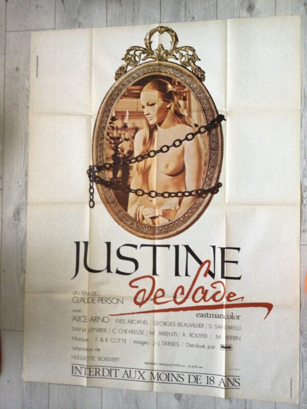 Affiche originale de cinéma Justine de Sade