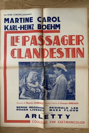 Affiche originale de cinéma Le passager clandestin