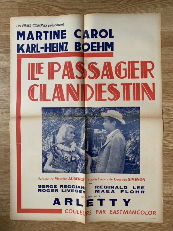 Affiche originale de cinéma Le passager clandestin