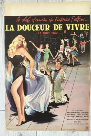 Affiche originale de cinéma La dolce vita