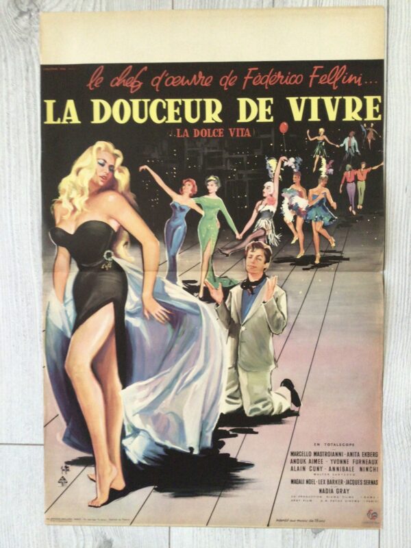 Affiche originale de cinéma La dolce vita