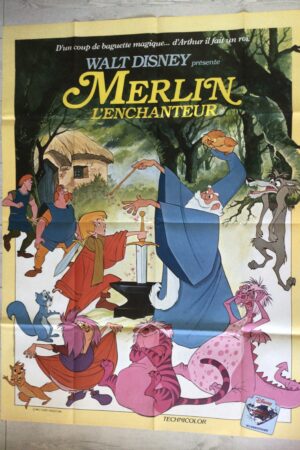 Affiche originale de cinéma Merlin l’enchanteur