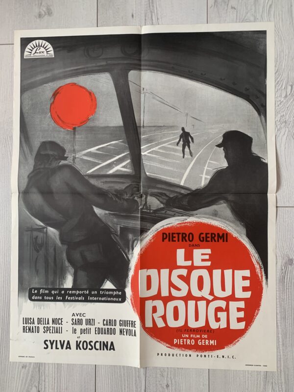 Affiche originale de cinéma Le Disque rouge