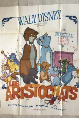 Affiche originale de cinéma Les Aristochats 1