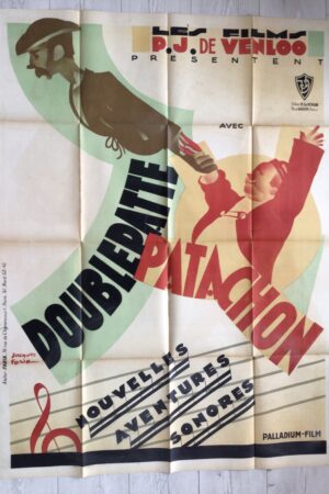 Affiche originale de cinéma Doublepatte et Patachon