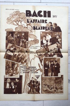 Affiche originale de cinéma l'affaire blaireau