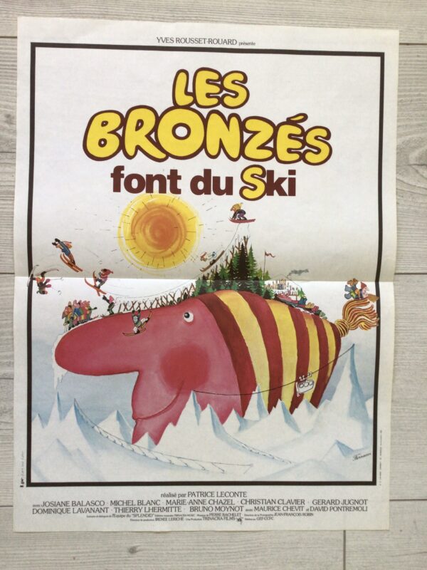 Affiche originale de cinéma Les bronzés font du ski