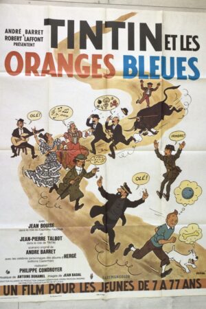 Affiche originale de cinéma Tintin et les Oranges bleues #1