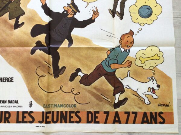 Affiche originale de cinéma Tintin et les Oranges bleues #3