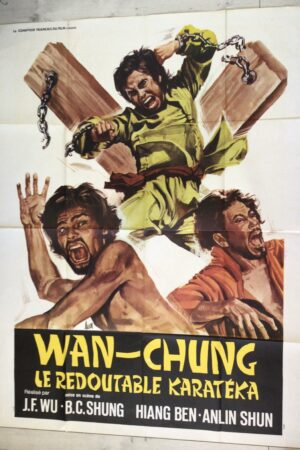 Affiche originale de cinéma Wan chung le redoutable karatéka #1