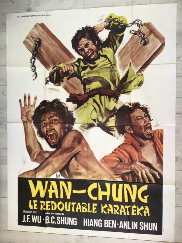 Affiche originale de cinéma Wan chung le redoutable karatéka #1