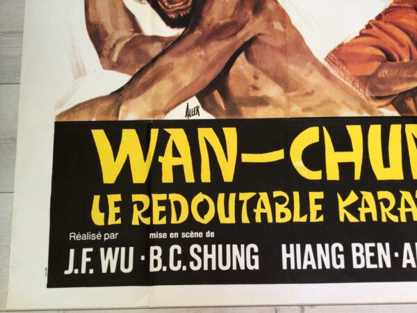 Affiche originale de cinéma Wan chung le redoutable karatéka #2