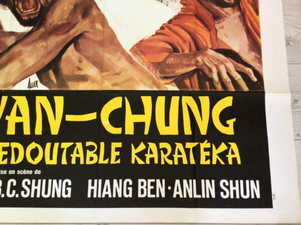 Affiche originale de cinéma Wan chung le redoutable karatéka #3