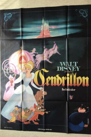 Affiche originale de cinéma Cendrillon Ress'60