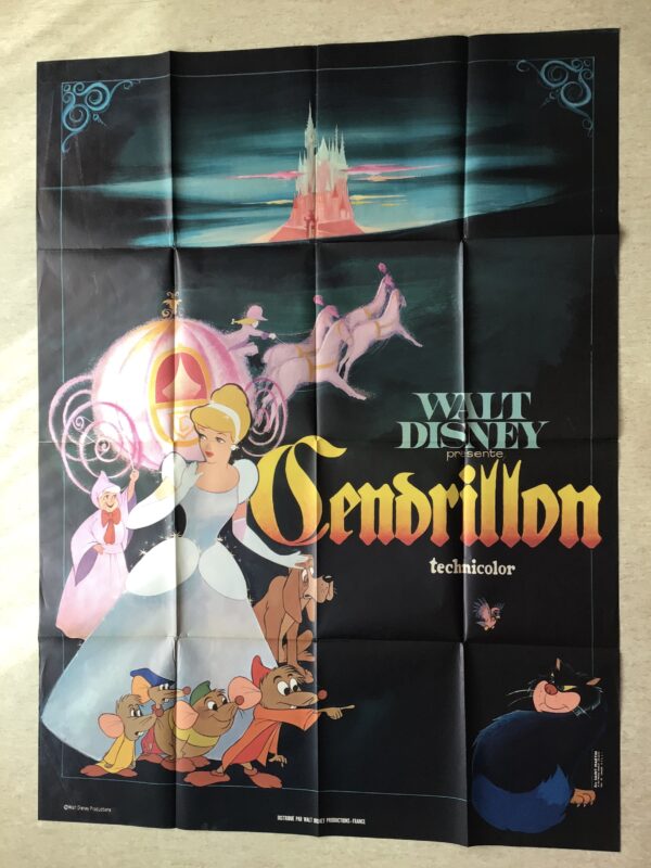 Affiche originale de cinéma Cendrillon Ress'60