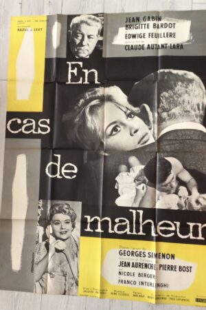 Affiche originale de cinéma En cas de malheur