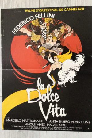 Affiche originale de cinéma La dolce vita