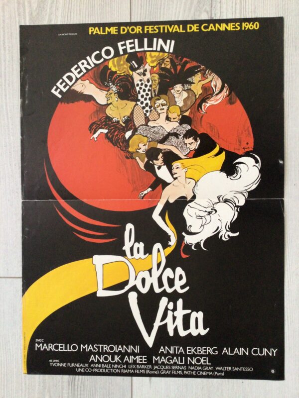 Affiche originale de cinéma La dolce vita