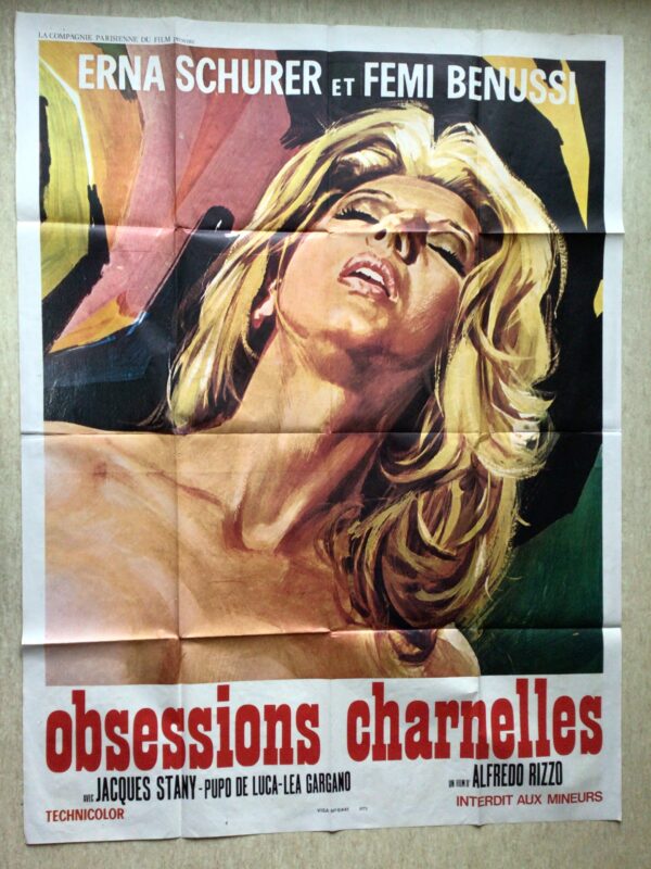 Affiche originale de cinéma Obsessions charnelles