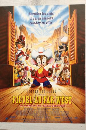 Affiche originale de cinéma Fievel au far west