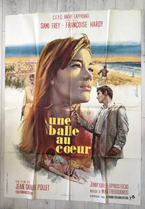 Affiche originale de cinéma Une balle au coeur