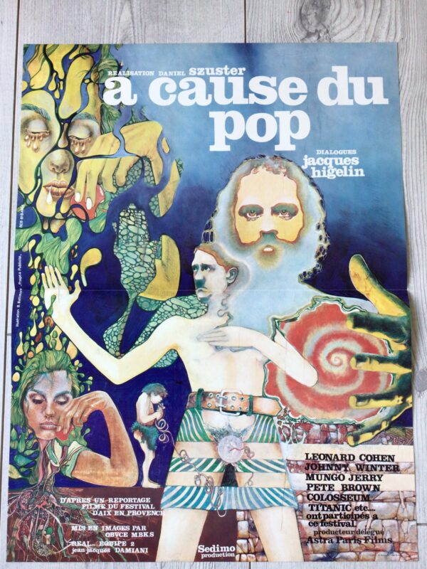 Affiche originale de cinéma a cause du pop