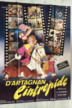 Affiche originale de cinéma D’Artagnan l’intrépide