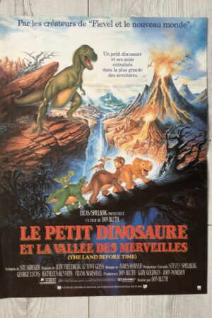 Affiche originale de cinéma Le Petit Dinosaure et la Vallée des merveilles