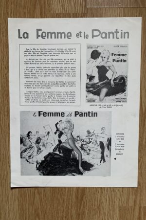 Synopsis original de cinéma La femme et le pantin